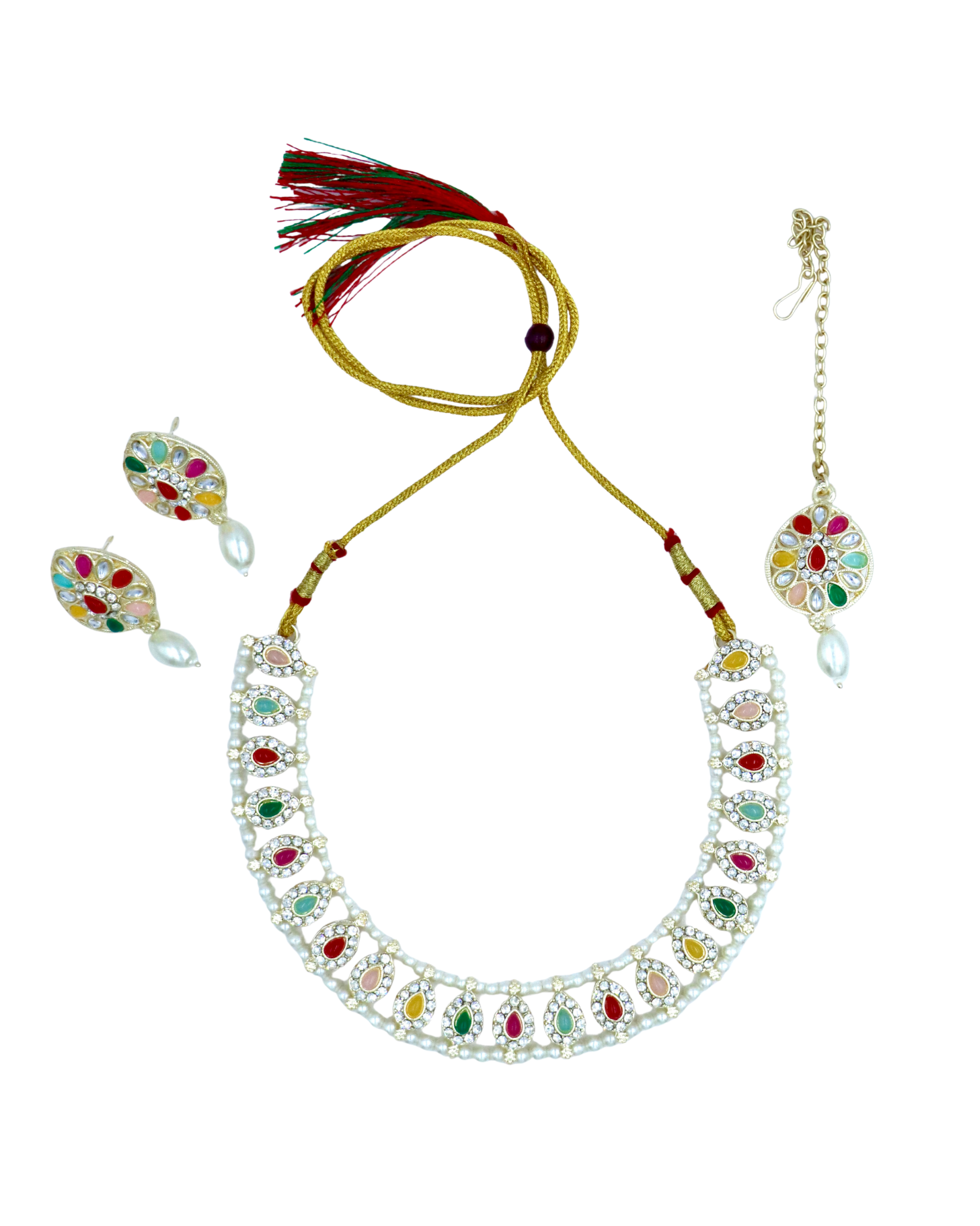 Sheesh Mahal Kundan Necklace Set