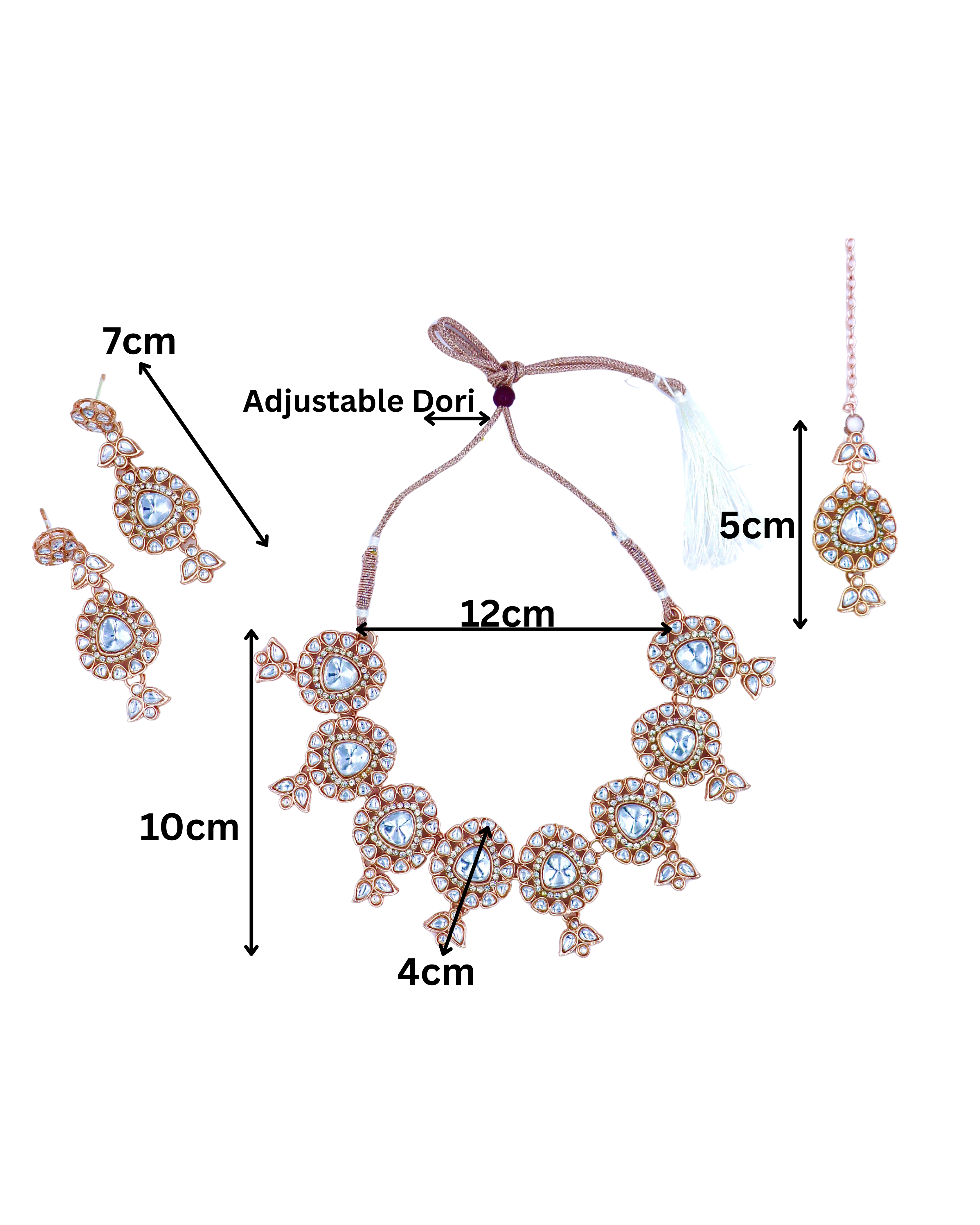 Adaa Rose gold Choker Set