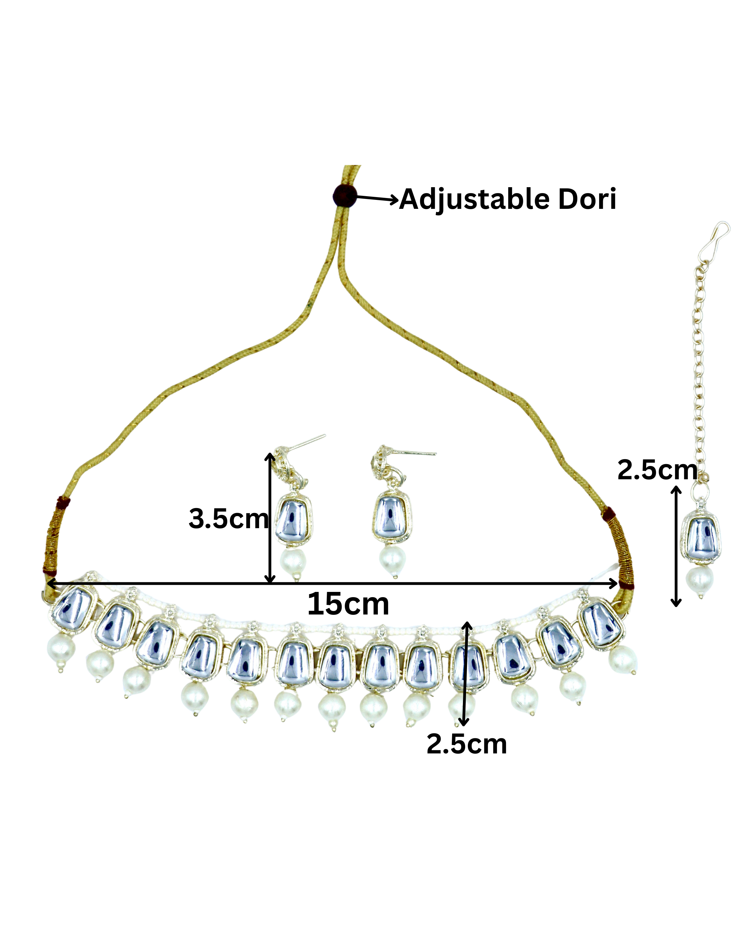 Anaaya Kundan Pearl Necklace Set