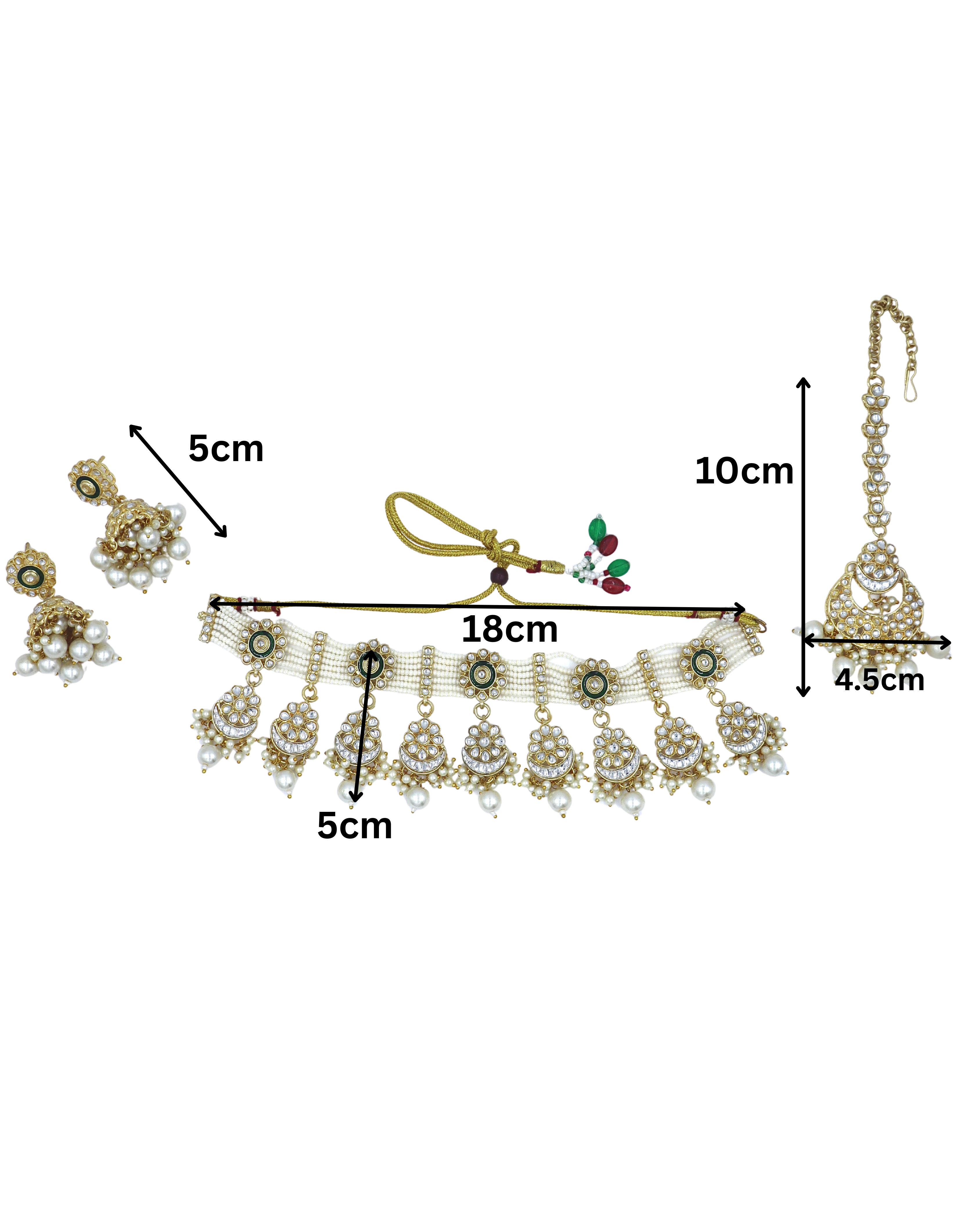 The Moon Choker Set in Golden Tone