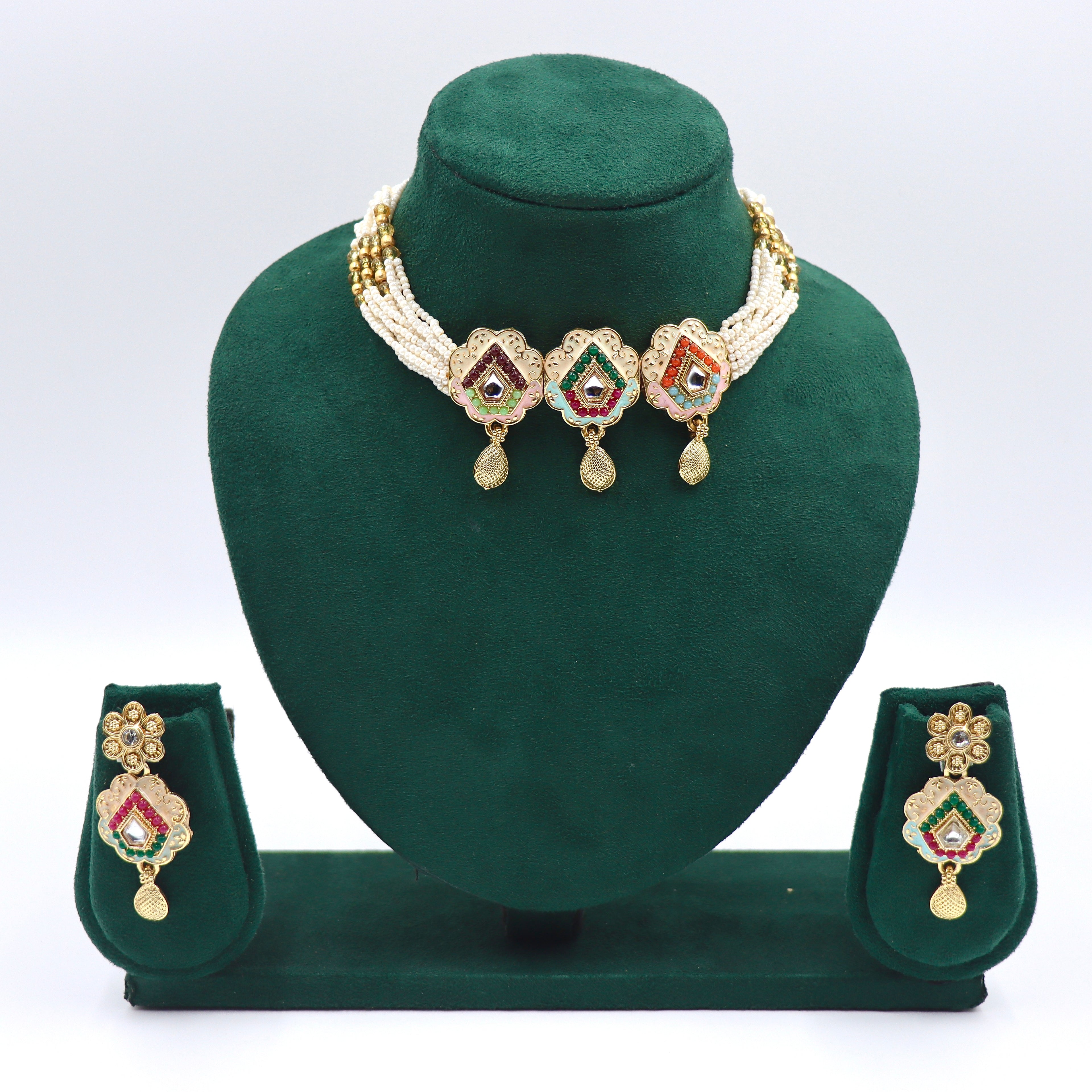 Marwar Meenakari Choker Set