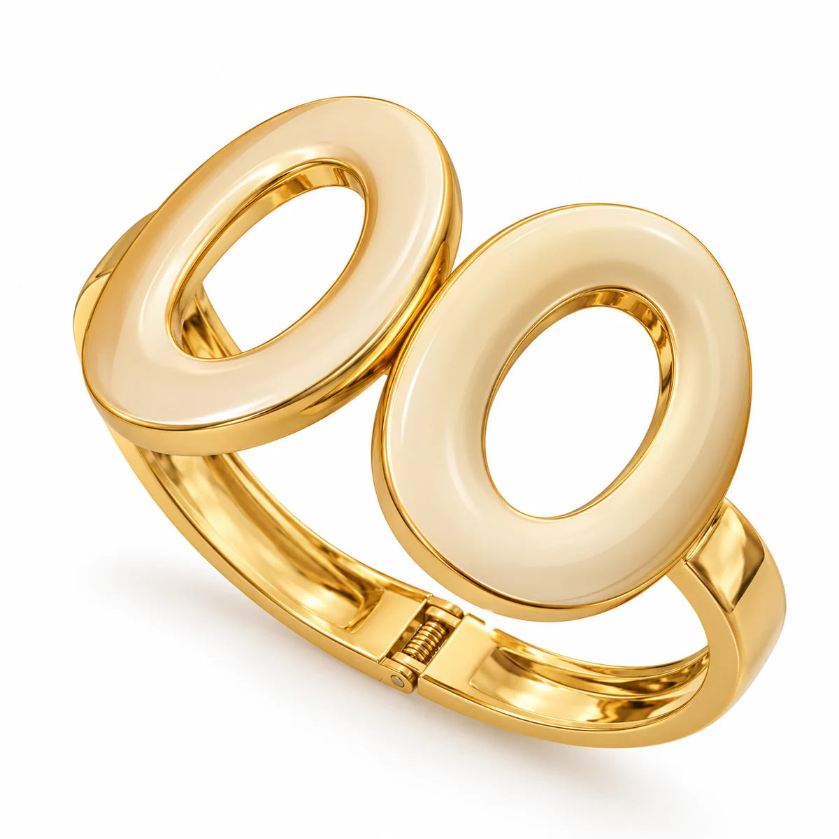 Gold Oval Statement Bracelet