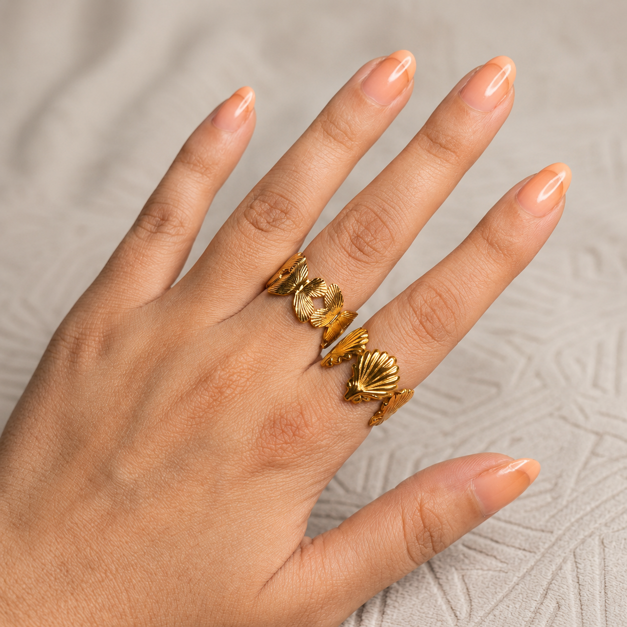 Riviera Gold Ring Duo