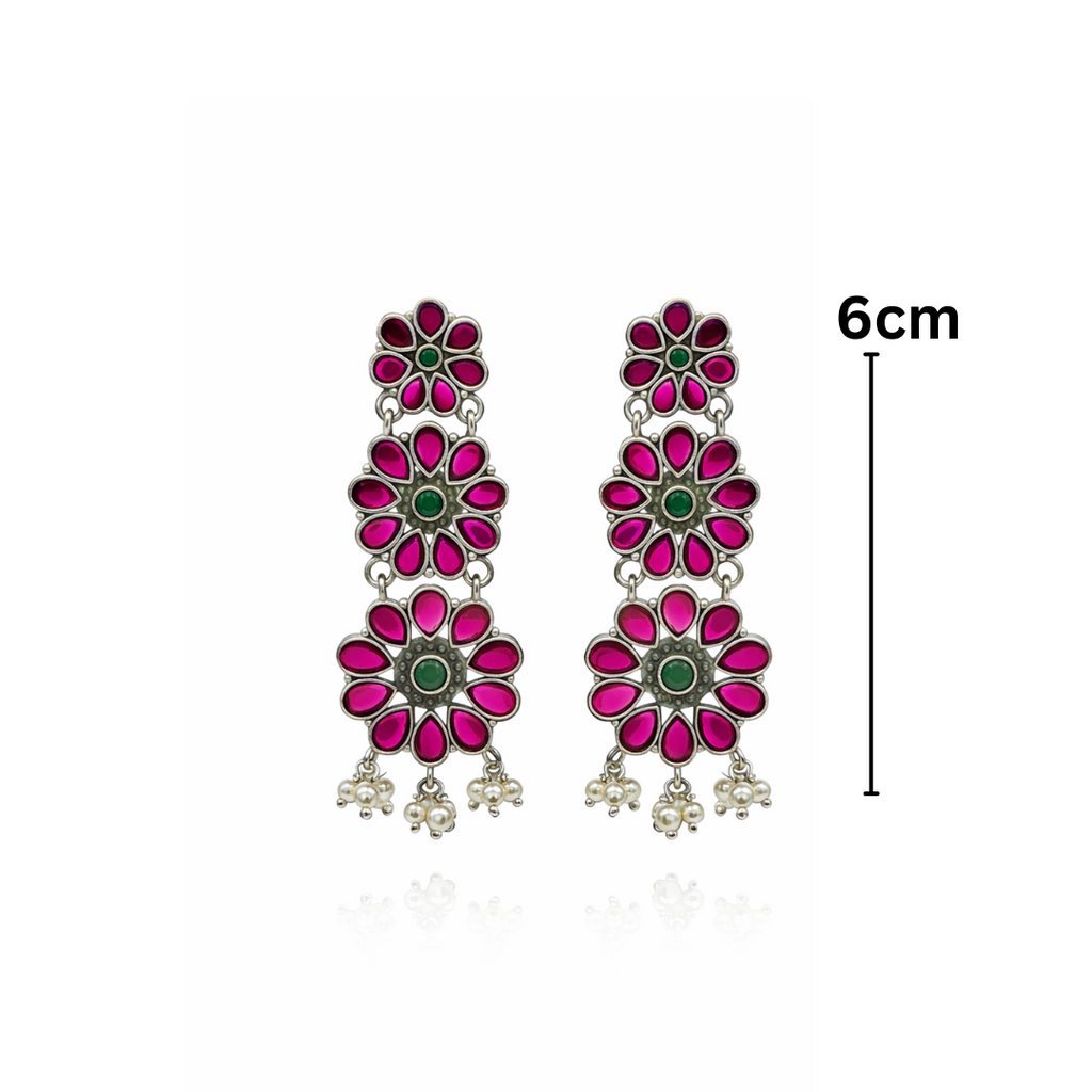 Gulnaar Floral Drop Earrings