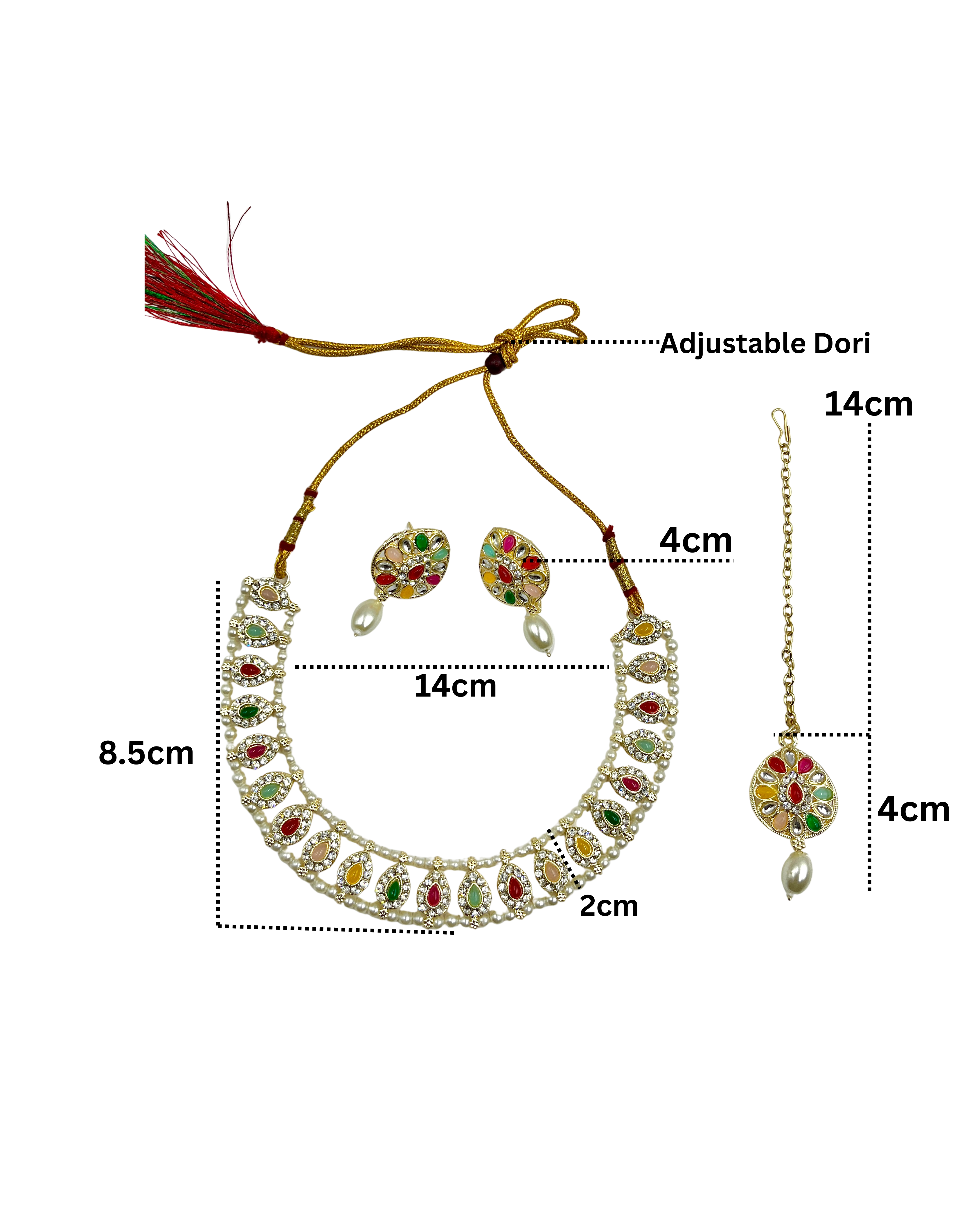 Sheesh Mahal Kundan Necklace Set