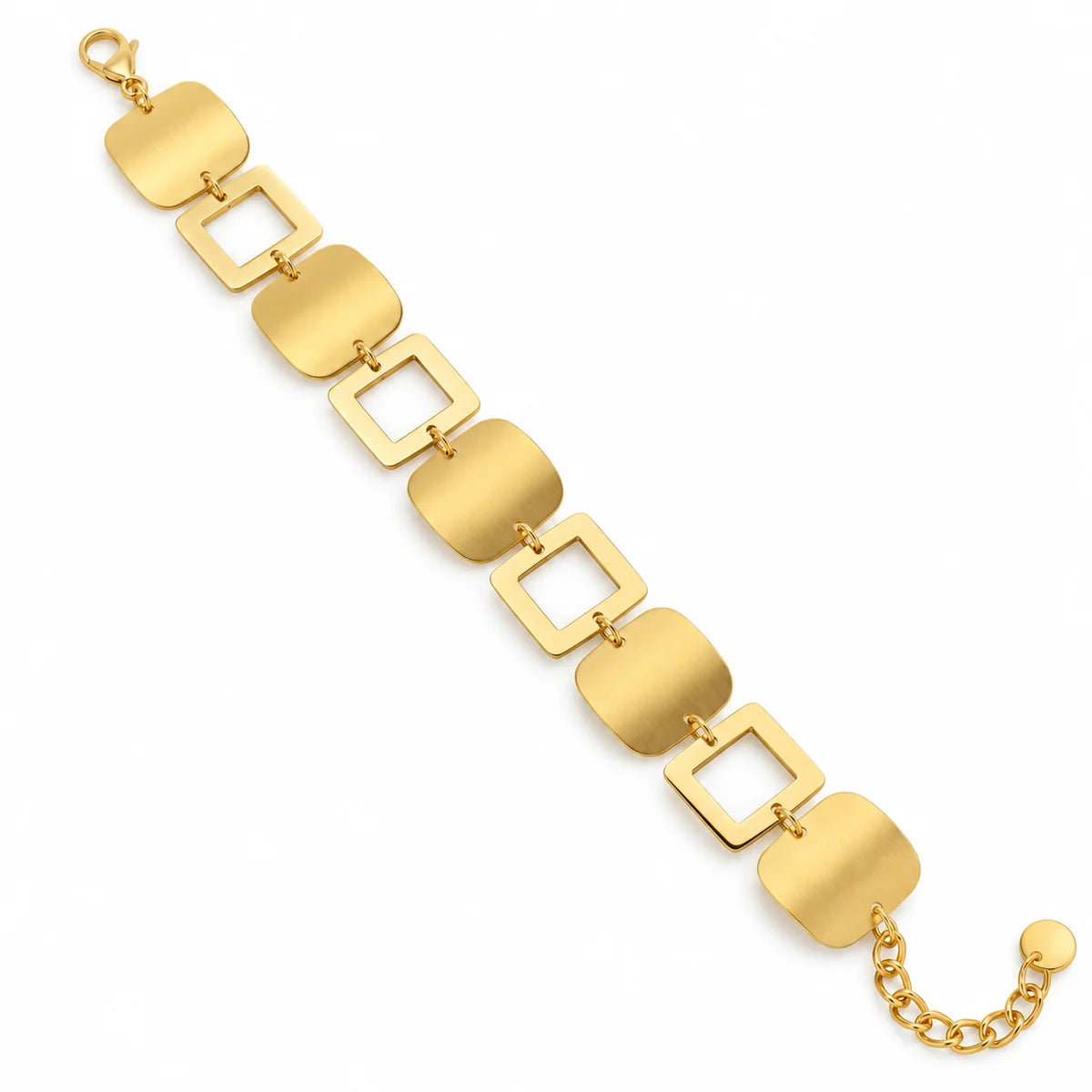 Gold Square Link Bracelet