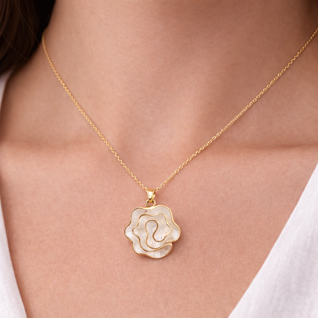 Ivory Ruffle Pendant