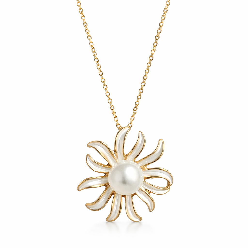 Dawnflower Pearl Pendant