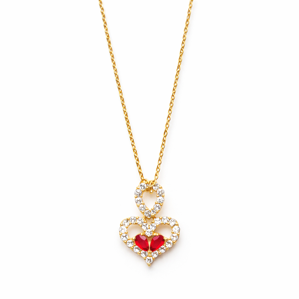 Red Whisper Heart Pendant