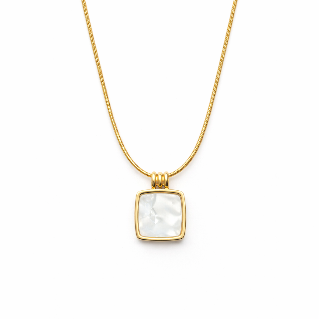 Mother-of-Pearl Halo Pendant