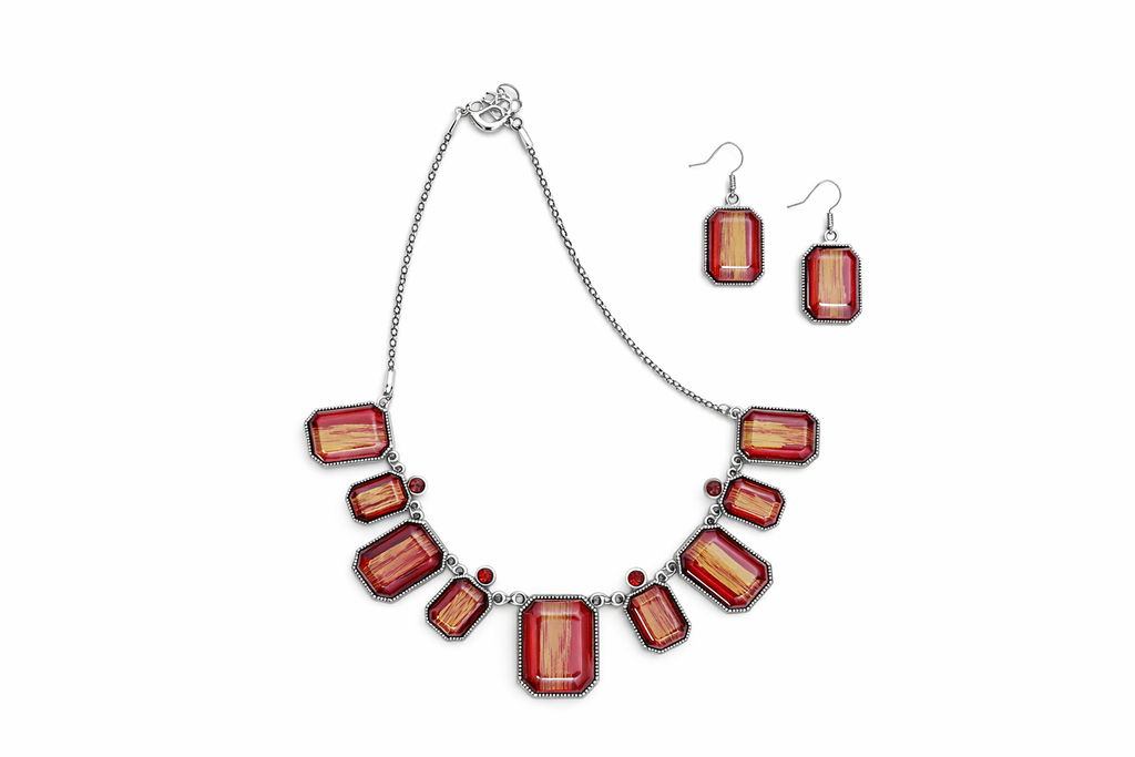 Ruby Gloss Necklace Set