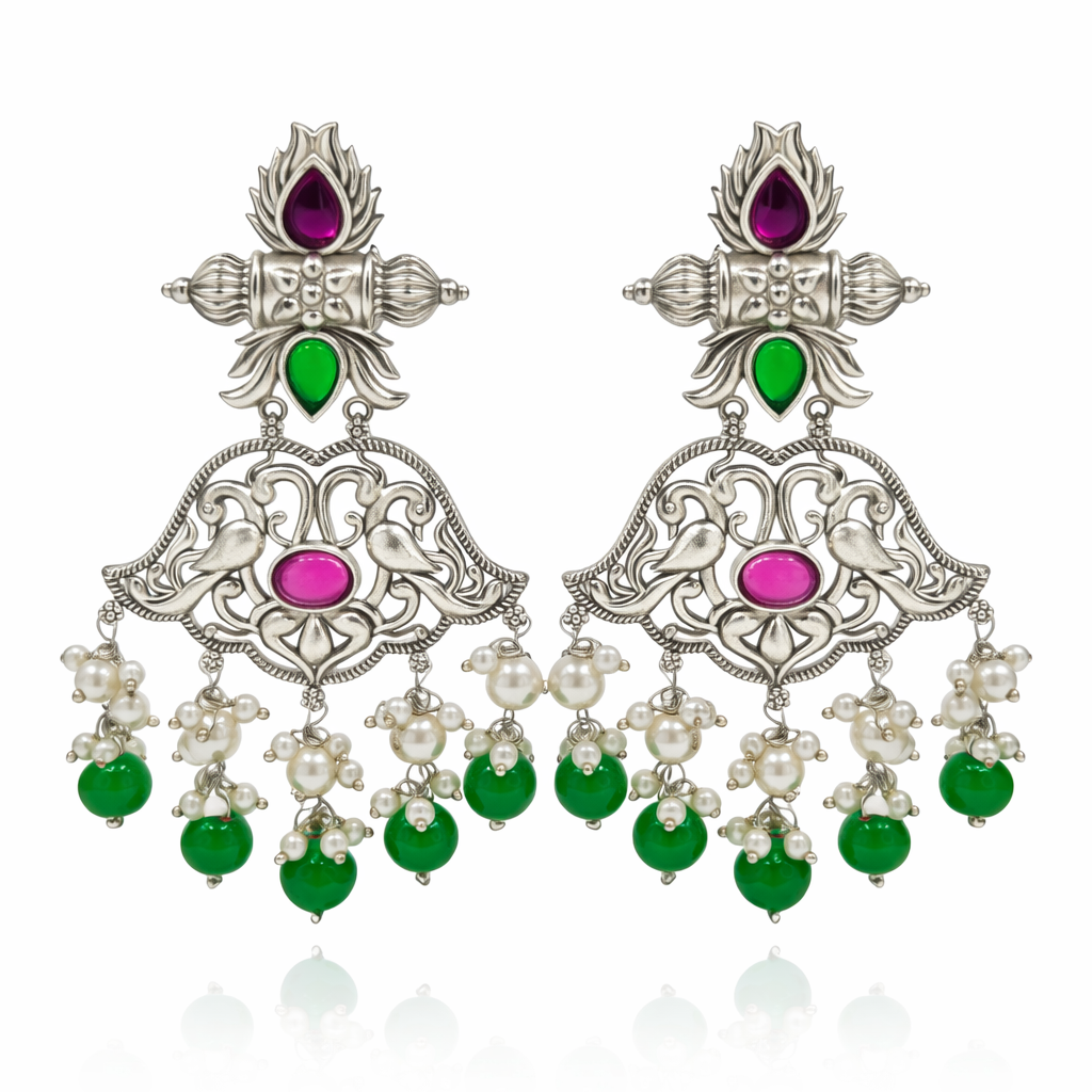 Mayura Pearl Drop Jhumkas