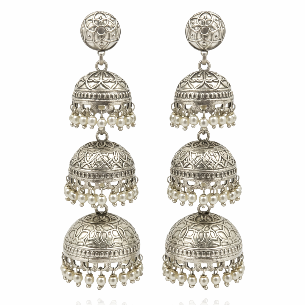 Viraasat Triple Dome Jhumkas