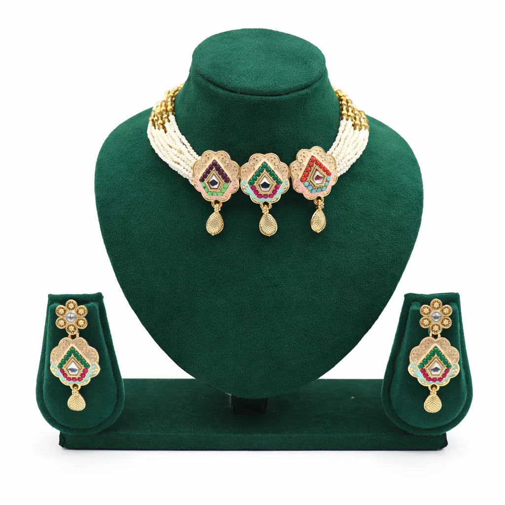 Marwar Meenakari Choker Set