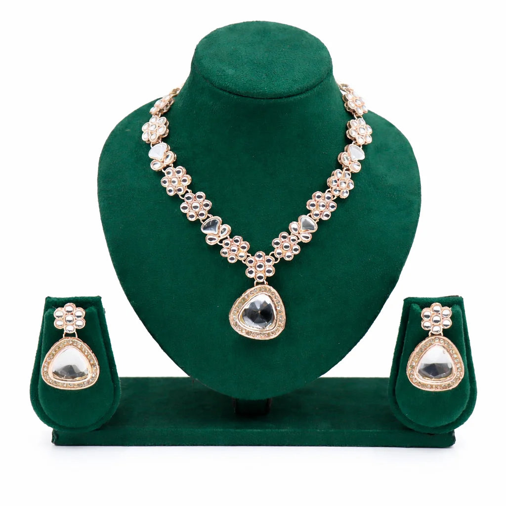Ruhaani Rose Gold Necklace Set