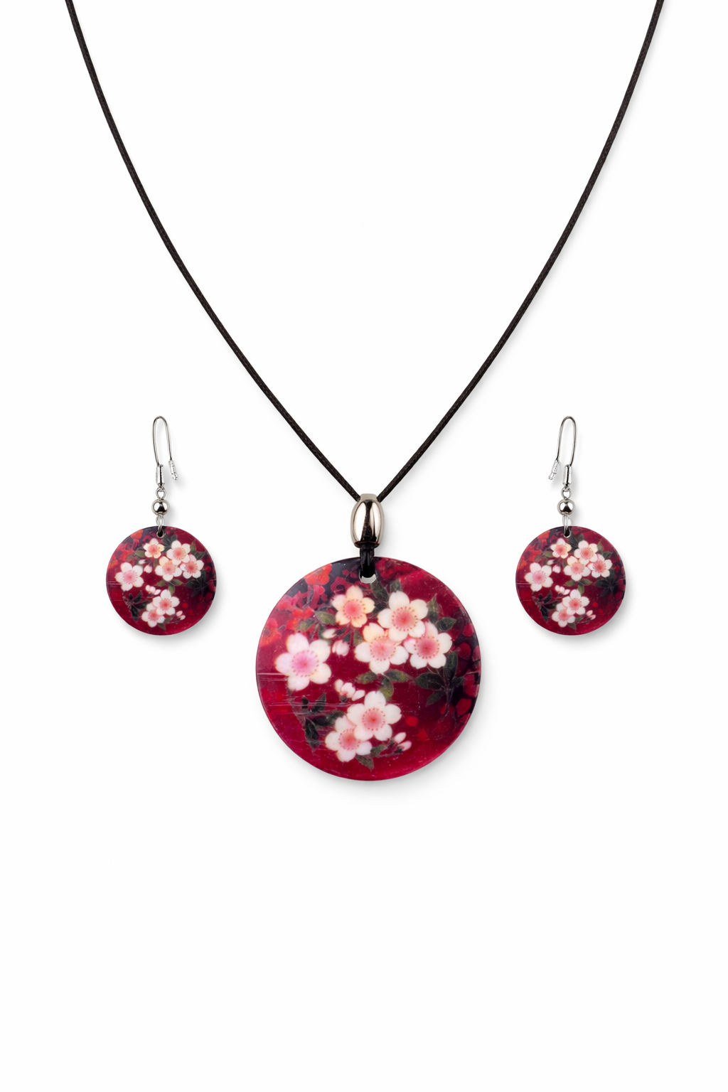 Cherry Blossom Shell Necklace Set