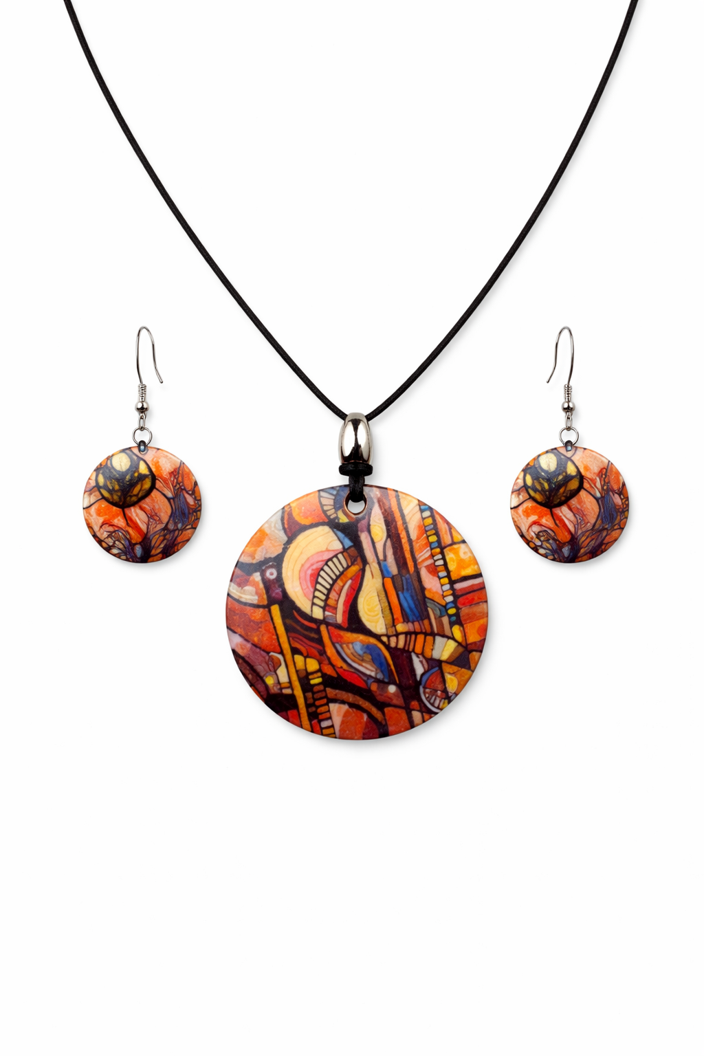 Boho Blaze Shell Necklace Set
