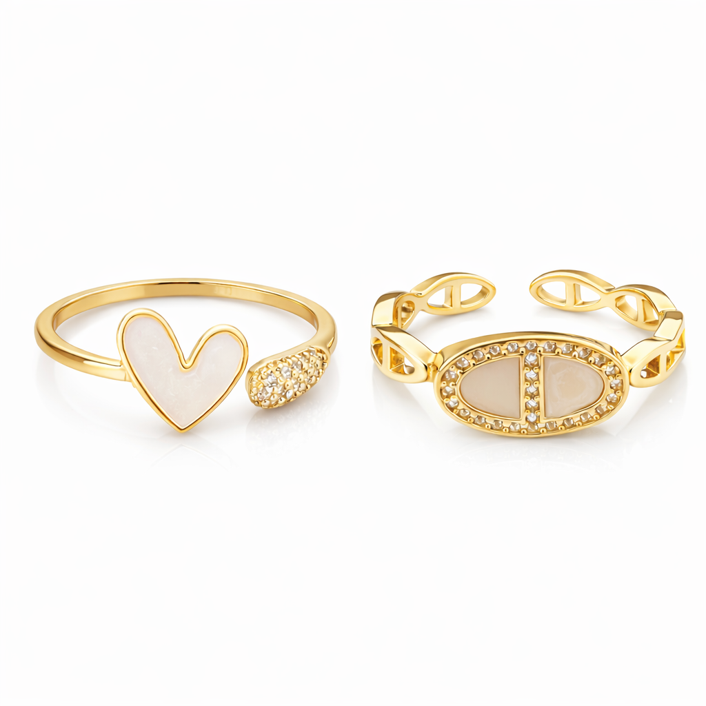 Golden Amora Ring Set