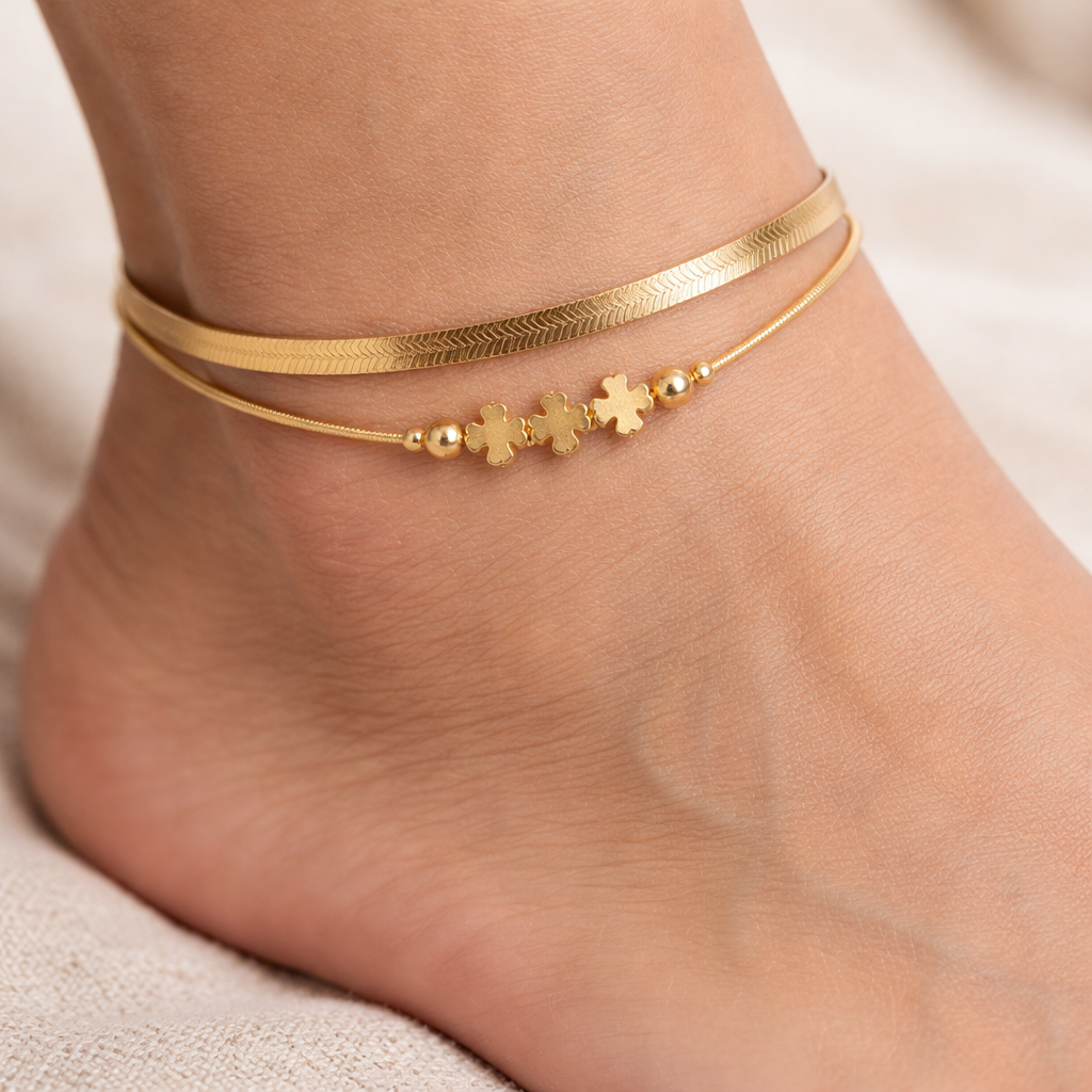 Gilded Bloom Anklet