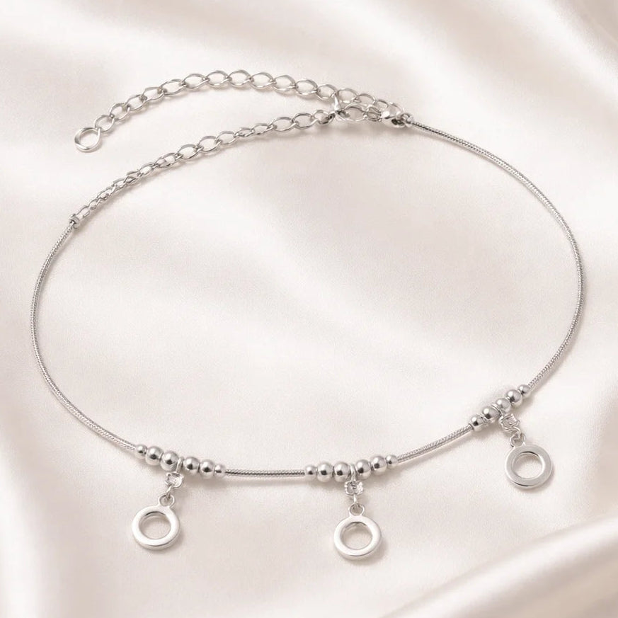Silver Halo Anklet