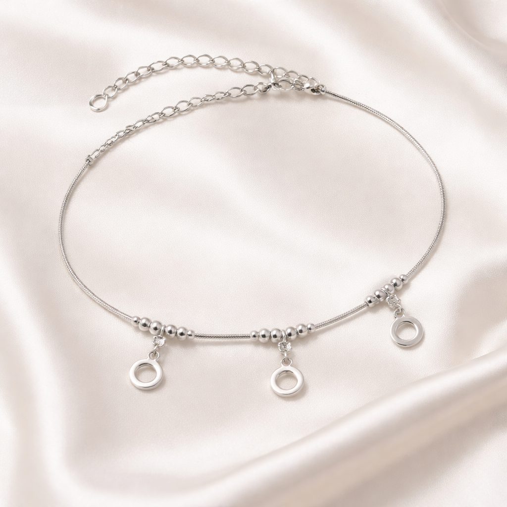 Silver Halo Anklet