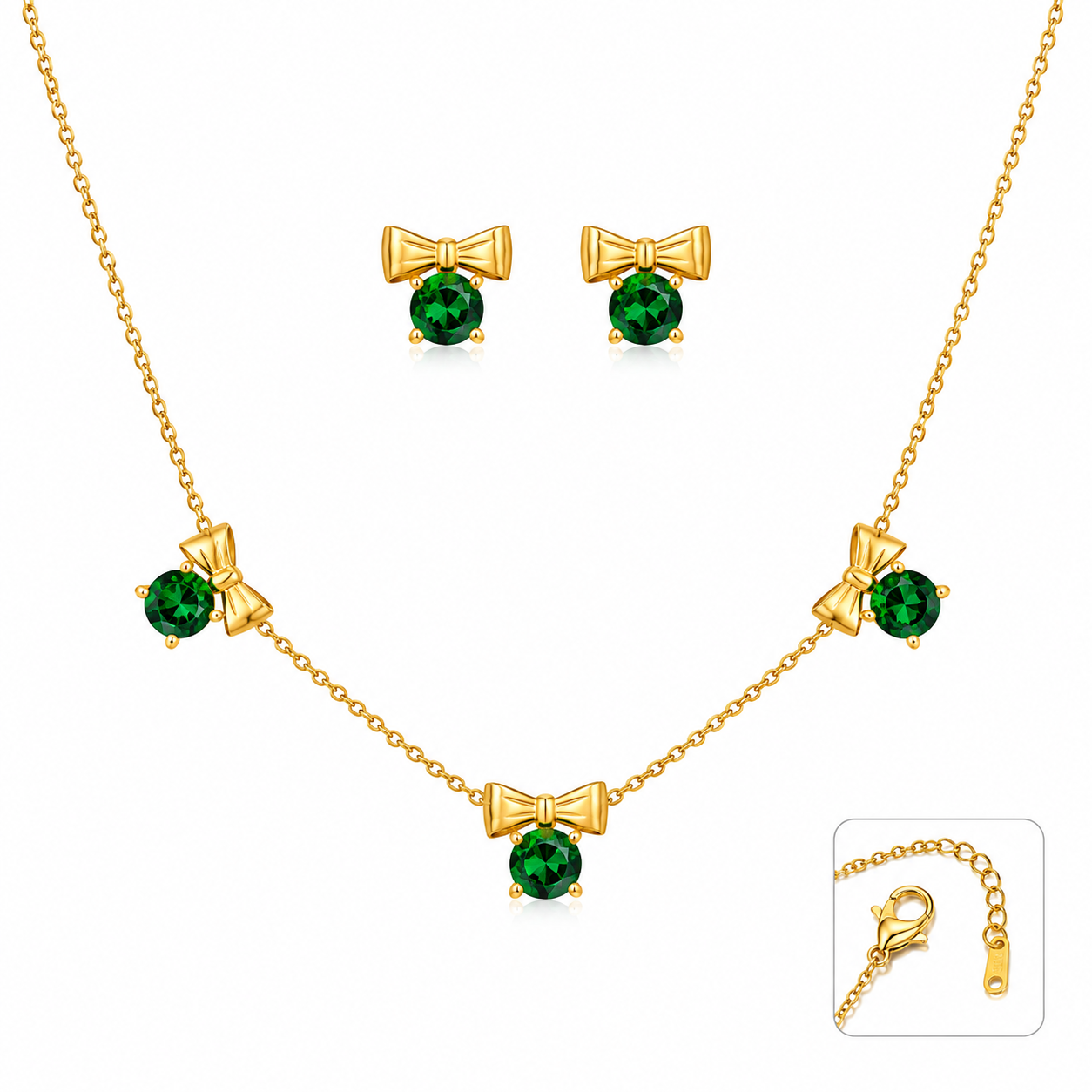 Emerald Bow Whisper Set