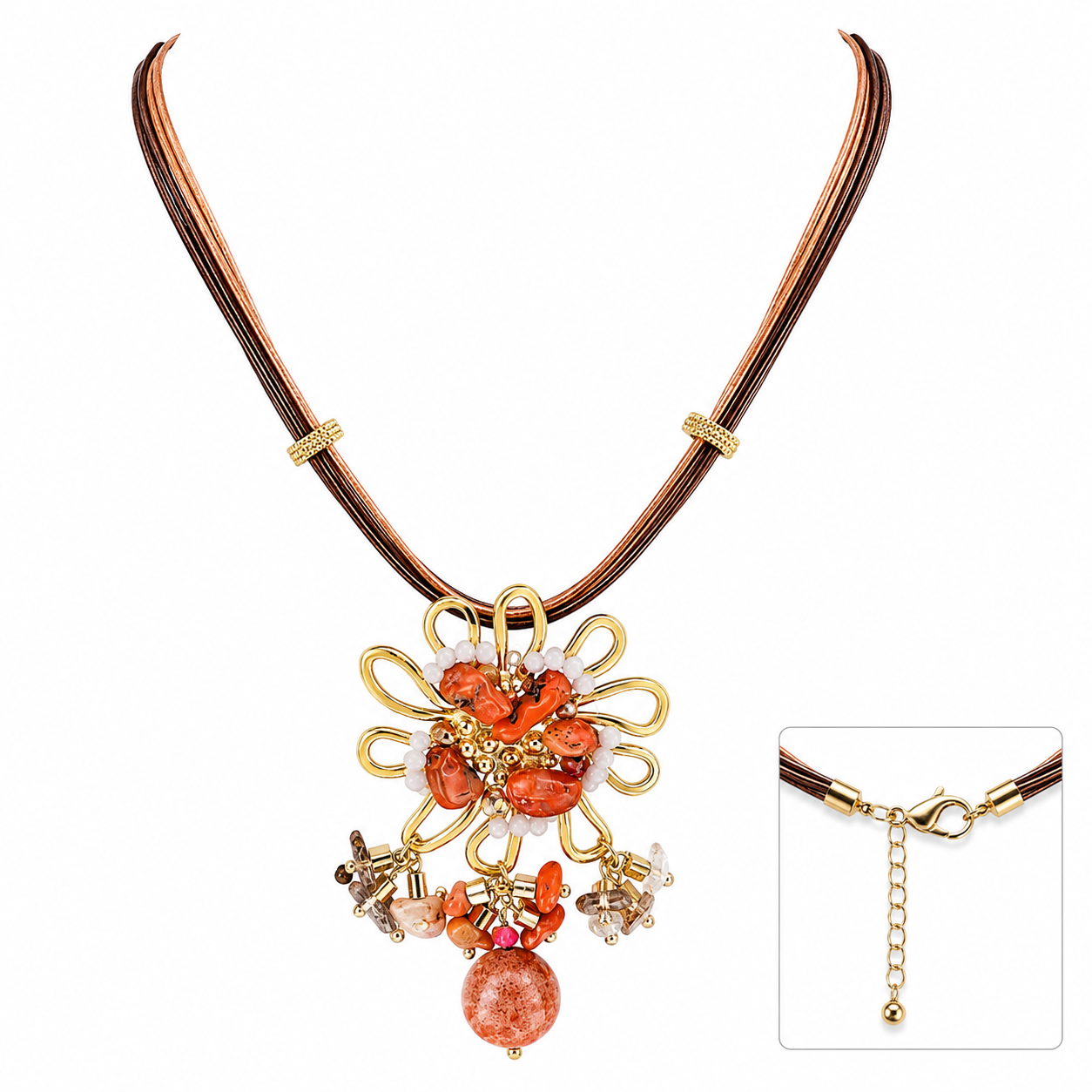 Red Velvet Boho Necklace