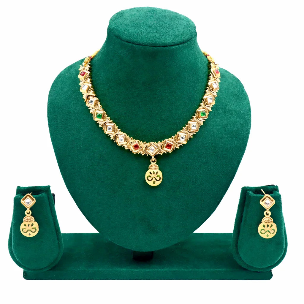 Rajwadi Meenakari Choker Set