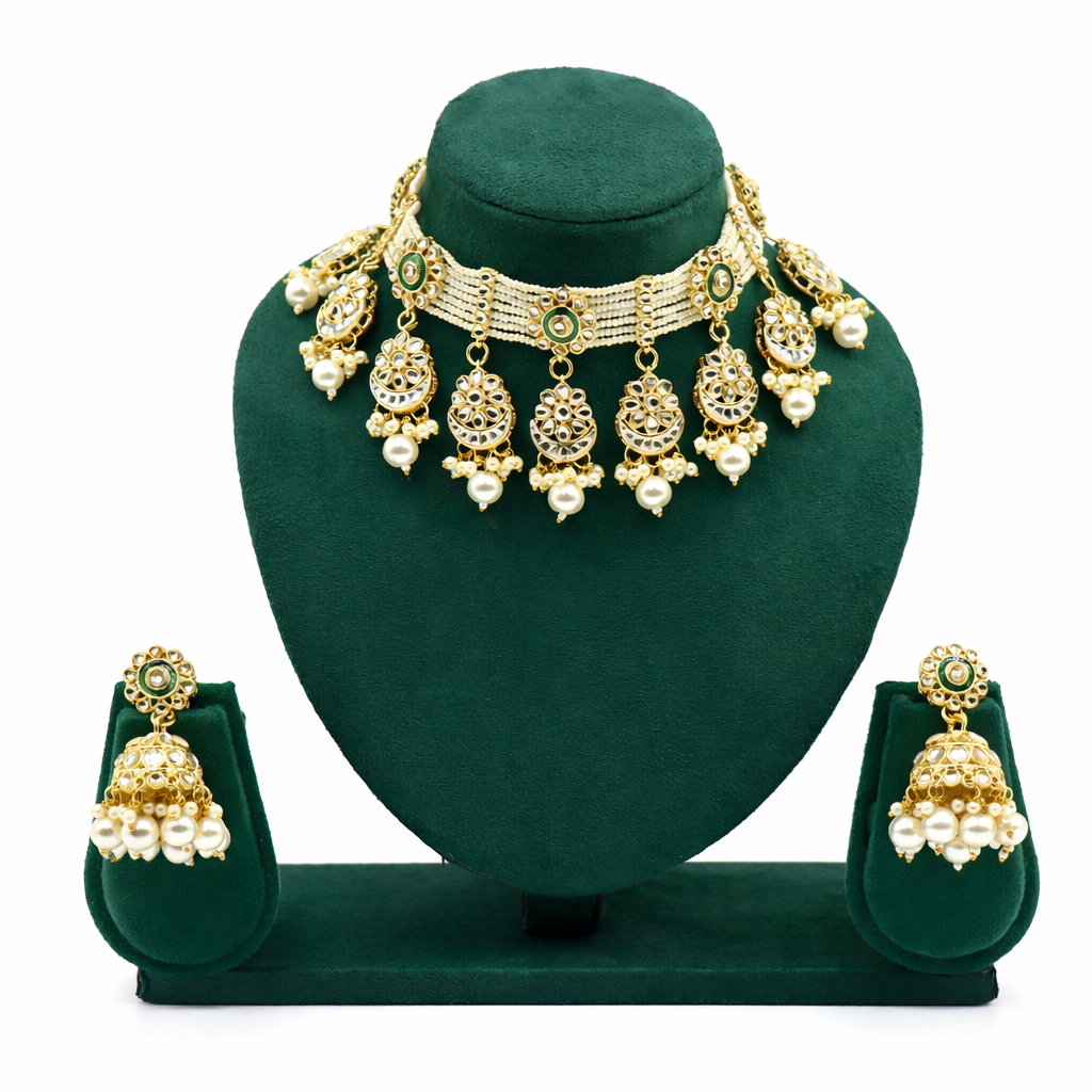 Nazakat Kundan Pearl Choker Set