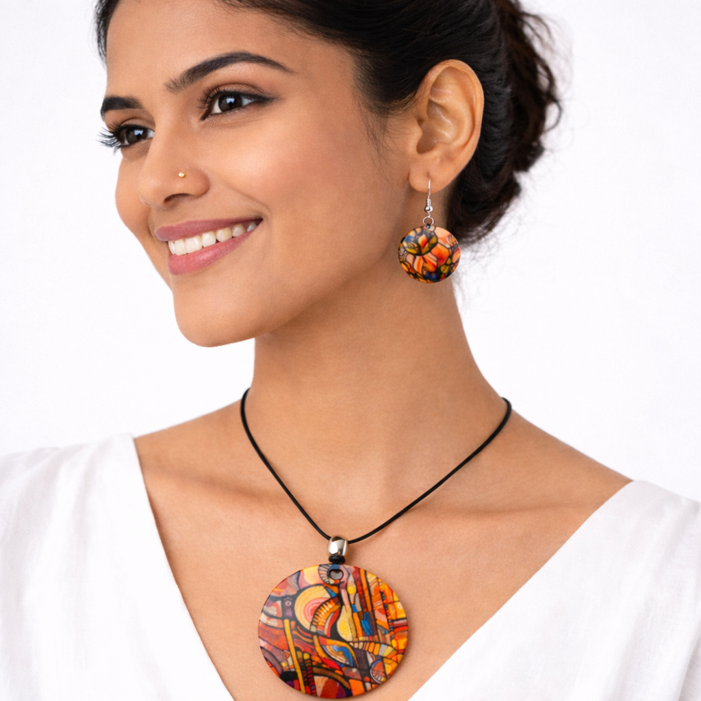 Boho Blaze Shell Necklace Set