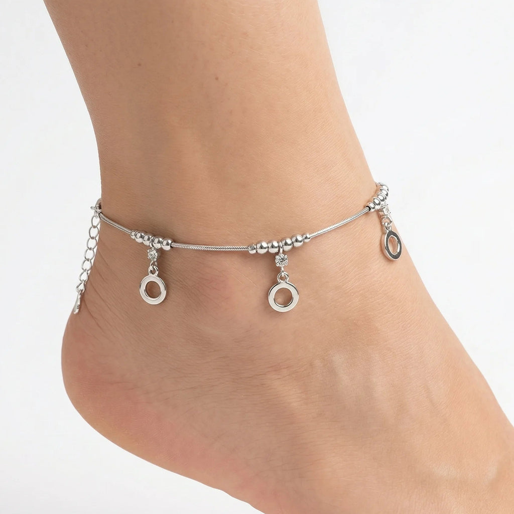 Silver Halo Anklet