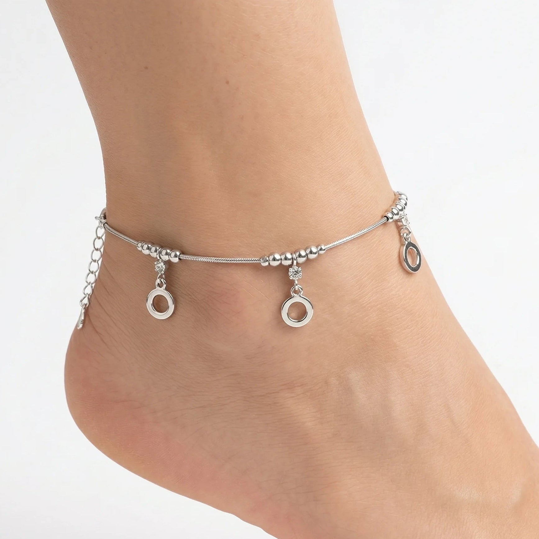Silver Halo Anklet