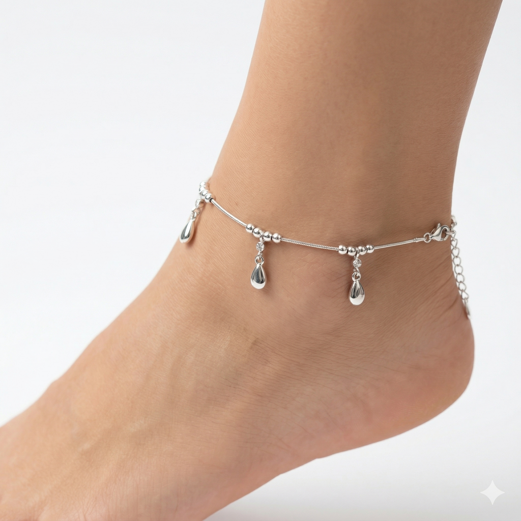 Dewdrop Charm Anklet