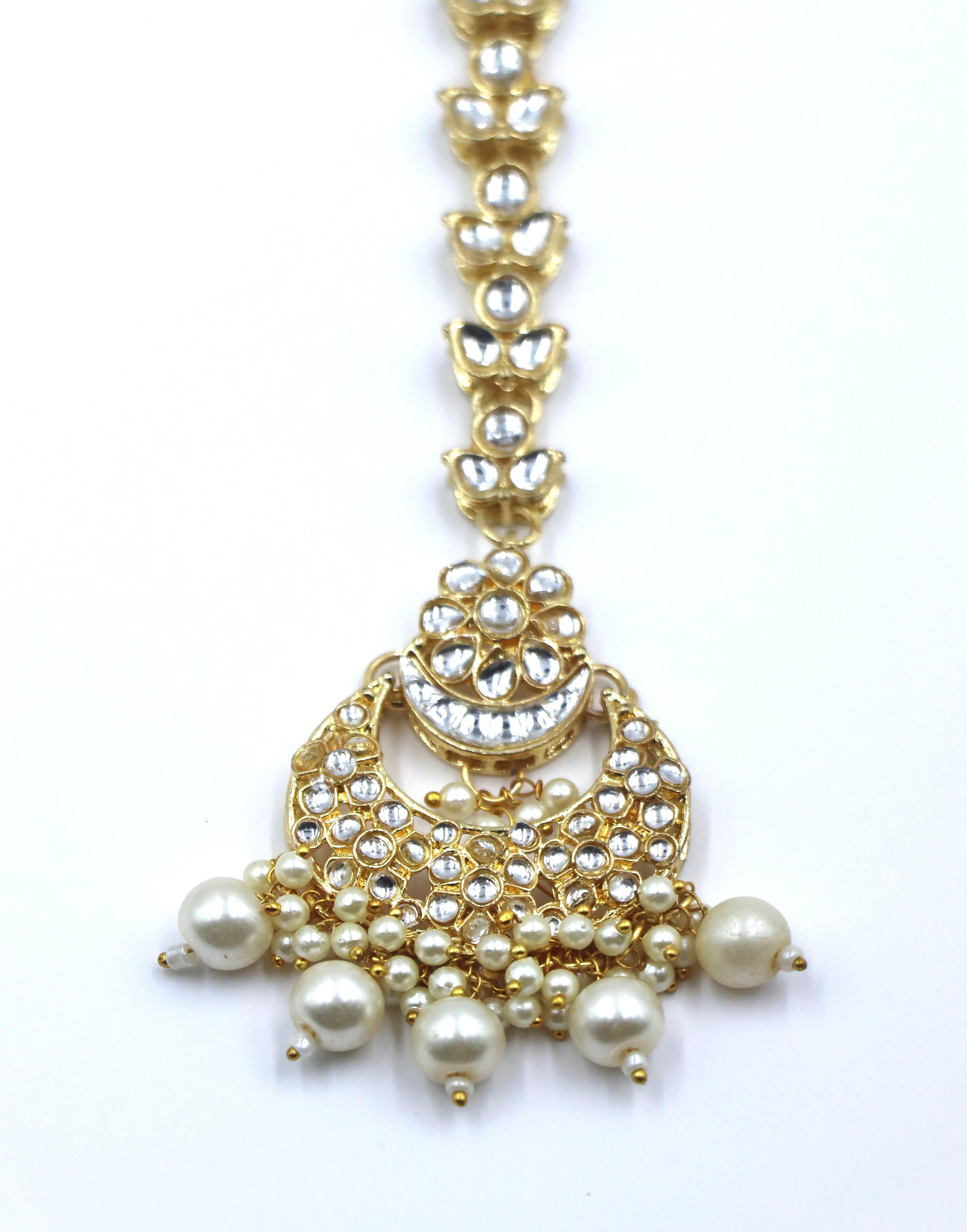 The Moon Choker Set in Golden Tone