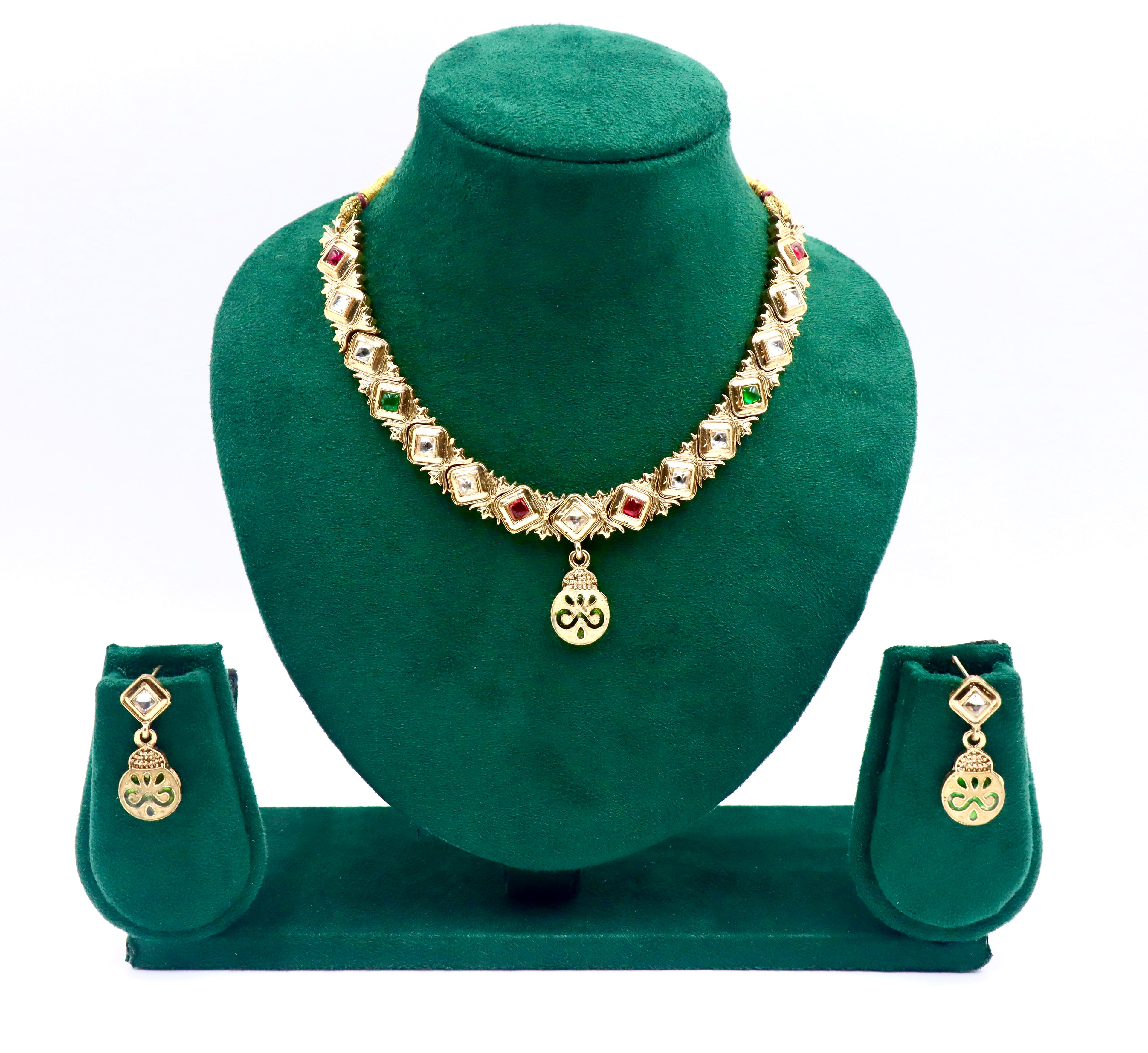 Rajwadi Meenakari Choker Set