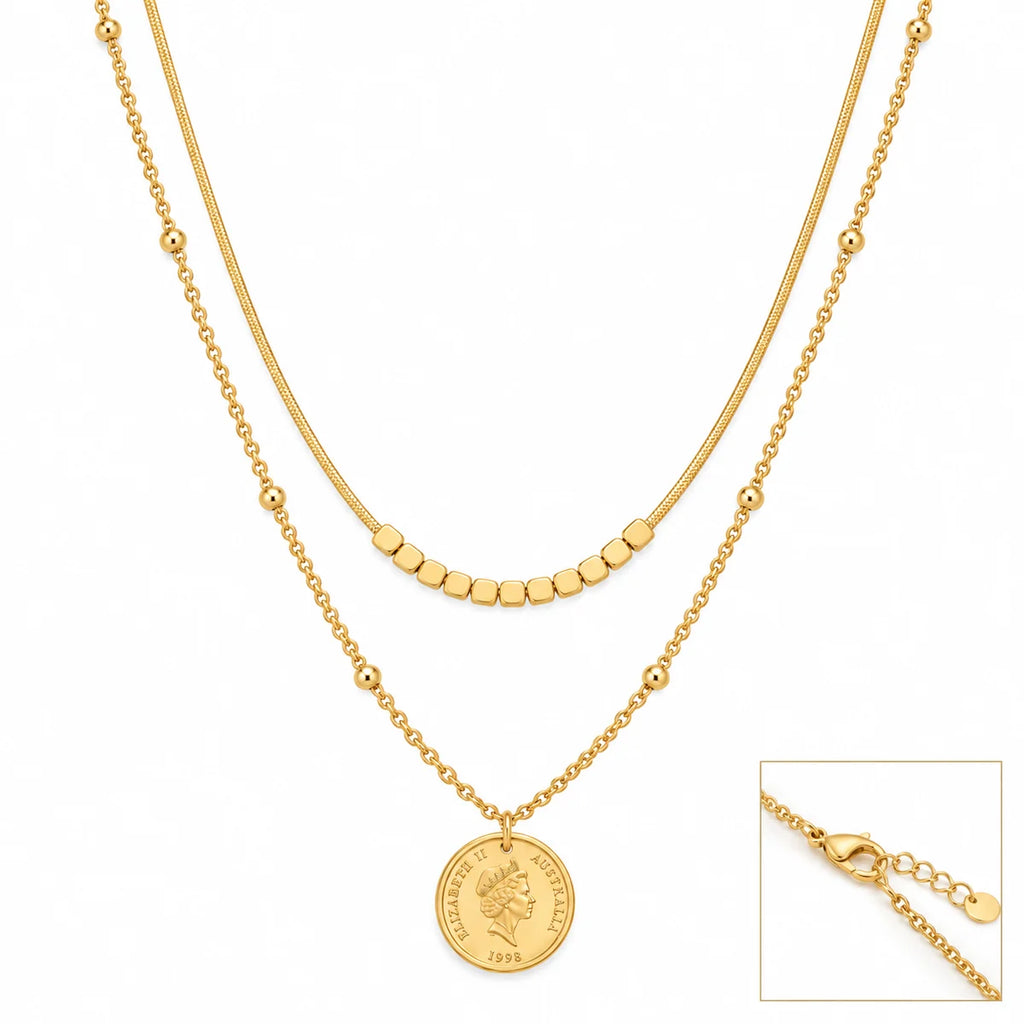 Vintage Queen Coin Necklace