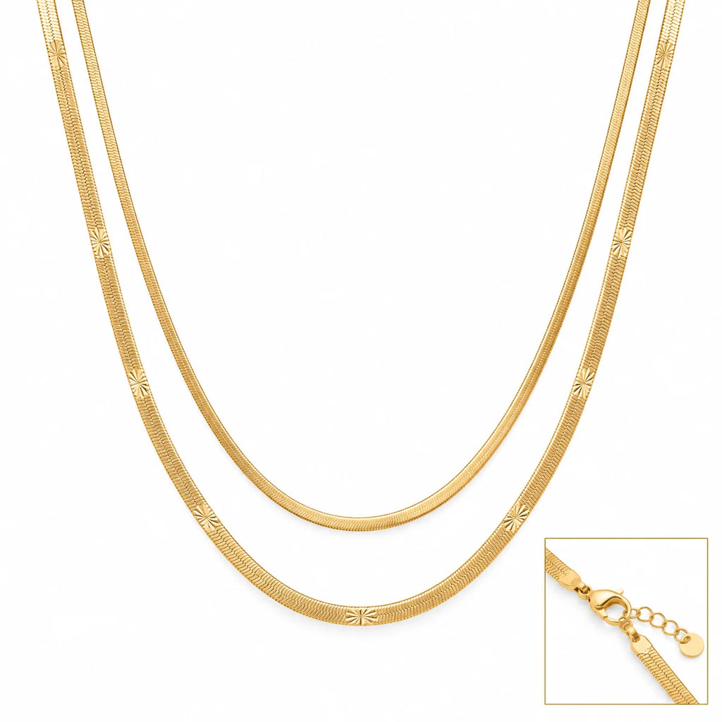 The Liquid Gold Herringbone Stack
