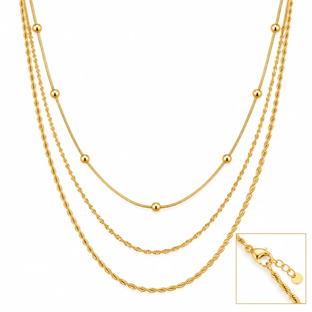 The Textured Twist Triple-Layer Necklace