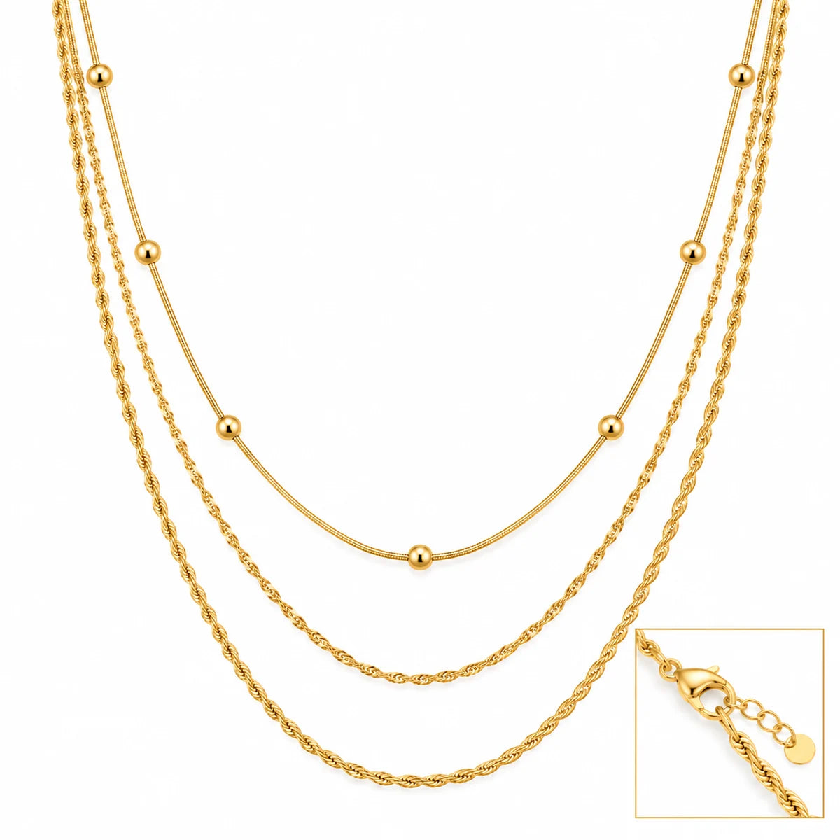 The Textured Twist Triple-Layer Necklace